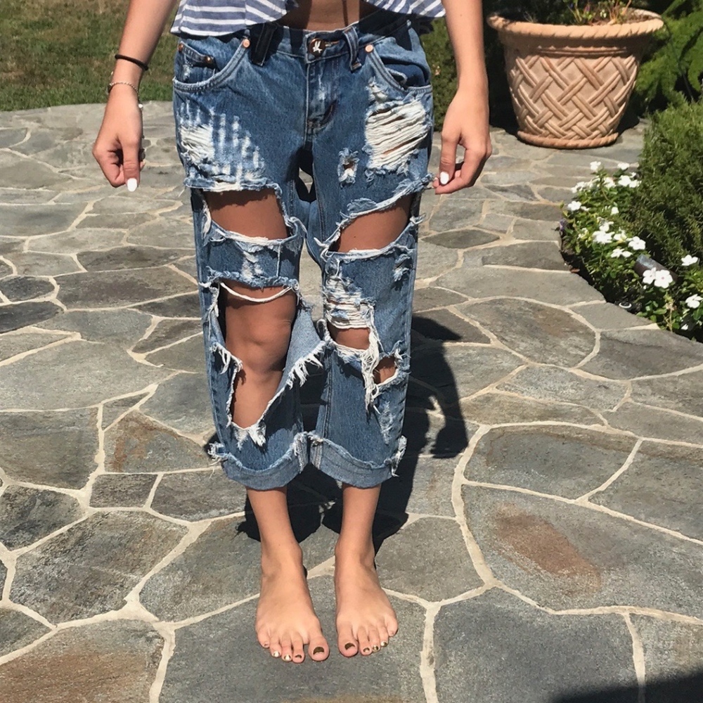One Teaspoon #Lonely Boys VERY distressed jeans